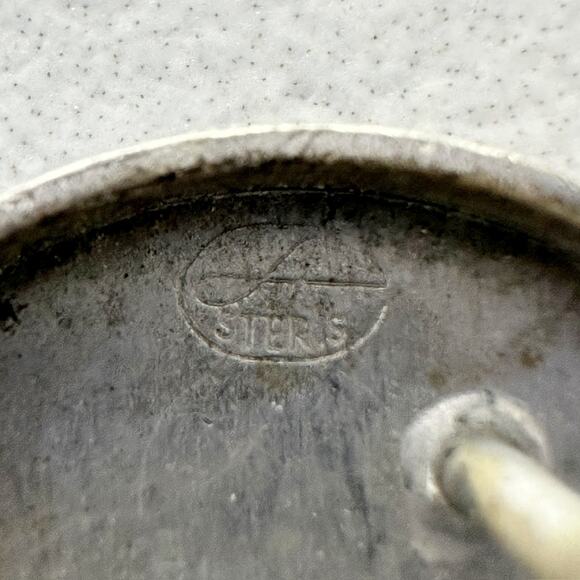 Vintage Sterling Silver Oval Lapel Tie Tack Pin - Picture 2 of 11